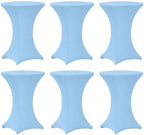 Cocktail Table Covers - 6 Pack 32x43 Inch Table Cloth - Light Blue in 32x43 Inch in Light Blue