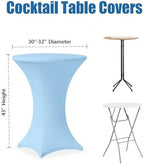 Cocktail Table Covers - 6 Pack 32x43 Inch Table Cloth - Light Blue in 32x43 Inch in Light Blue, alternate view 3