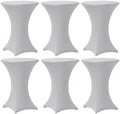 Cocktail Table Covers - 6 Pack 32x43 Inch Table Cloth - Light Grey in 32x43 Inch in Light Grey