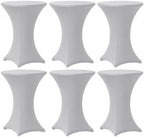 Cocktail Table Covers - 6 Pack 32x43 Inch Table Cloth - Light Grey in 32x43 Inch in Light Grey