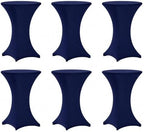 Cocktail Table Covers - 6 Pack 32x43 Inch Table Cloth - Navy Blue in 32x43 Inch in Navy Blue