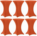 Cocktail Table Covers - 6 Pack 32x43 Inch Table Cloth - Orange in 32x43 Inch