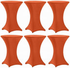 Cocktail Table Covers - 6 Pack 32x43 Inch Table Cloth - Orange in 32x43 Inch