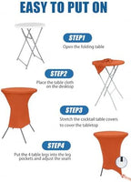 Cocktail Table Covers - 6 Pack 32x43 Inch Table Cloth - Orange in 32x43 Inch, alternate view 4