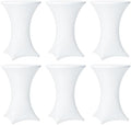 Cocktail Table Covers - 6 Pack 32x43 Inch Table Cloth - White in 32x43 Inch in White