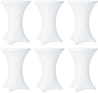 Cocktail Table Covers - 6 Pack 32x43 Inch Table Cloth - White in 32x43 Inch in White
