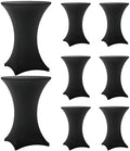 Cocktail Table Covers - 8 Pack 32x43 Inch Table Cloth - Black in 32x43 Inch in Black