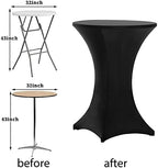 Cocktail Table Covers Black, High Top Table Cloths 8 Pack 32x43 Inch in 32x43 Inch, alternate view 3