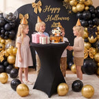Cocktail Table Covers Black Spandex High Top Tablecloth 6 Pack, alternate view 2