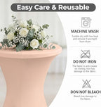 Cocktail Table Covers, Fitted Stretch, 2-Pack, Coral Pink, alternate view 7