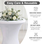 Cocktail Table Covers, Fitted Stretch, 2-Pack, White in White, alternate view 7