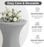 Cocktail Table Covers, Fitted Stretch, 4-Pack, Grey in Grey, alternate view 7