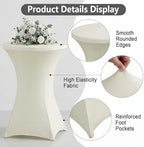 Cocktail Table Covers, Fitted Stretch, 4-Pack, Ivory in Ivory, alternate view 4