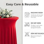 Cocktail Table Covers, Ruffle Skirt, 2-Pack, Spandex Red, alternate view 7