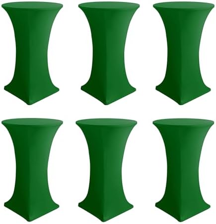 Cocktail Table Covers-Spandex Round High Top Table Cloths Party Green