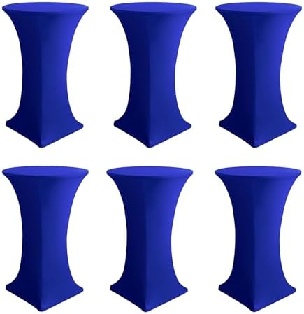 Cocktail Table Covers-Spandex Round High Top Table Cloths Party Royal Blue