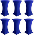 Cocktail Table Covers-Spandex Round High Top Table Cloths Party Royal Blue