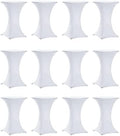Cocktail Table Covers White, Cocktail Tablecloth 12 Pack 32x43 Inch in 32x43 Inch