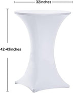Cocktail Table Covers White, Cocktail Tablecloth 12 Pack 32x43 Inch in 32x43 Inch, alternate view 3