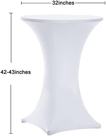 Cocktail Table Covers White, Cocktail Tablecloth 12 Pack 32x43 Inch in 32x43 Inch, alternate view 3
