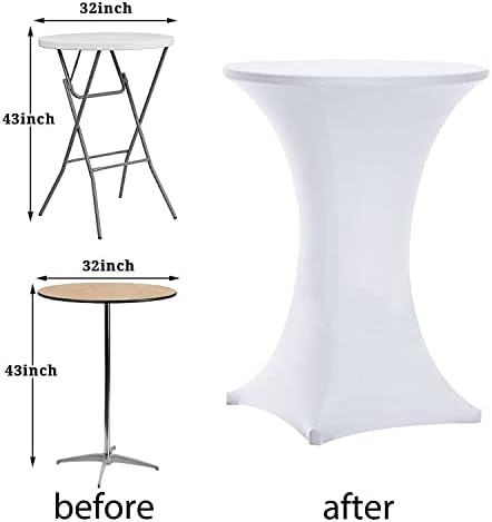 Cocktail Table Covers White, Cocktail Tablecloth 12 Pack 32x43 Inch in 32x43 Inch, alternate view 6
