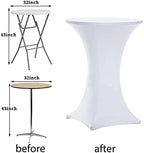 Cocktail Table Covers White, Cocktail Tablecloth 12 Pack 32x43 Inch in 32x43 Inch, alternate view 6