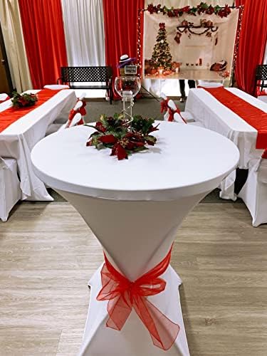 Cocktail Table Covers White, Cocktail Tablecloth 6 Pack 30x42 Inch in 30x42 Inch, alternate view 2