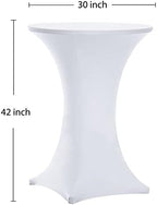 Cocktail Table Covers White, Cocktail Tablecloth 8 Pack 30x42 Inch in 30x42 Inch, alternate view 3