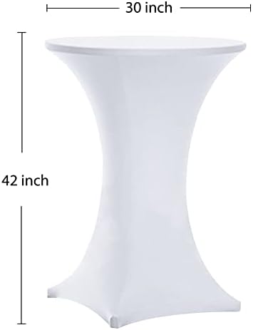 Cocktail Table Covers White, Cocktail Tablecloth 8 Pack 30x42 Inch in 30x42 Inch, alternate view 3