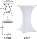 Cocktail Table Covers White, Cocktail Tablecloth 8 Pack 30x42 Inch in 30x42 Inch, alternate view 5
