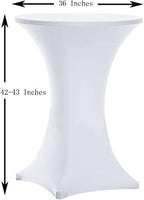 Cocktail Table Covers White, High Top Table Cloths 4 Pack 36x43 Inch in 36x43 Inch, alternate view 3