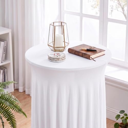 Cocktail Table Covers with Skirts, 4 Pack 32x43 Inch Stretch Fitted Tablecloth, Cocktail Tablecloths for Pub, alternate view