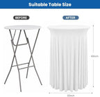 Cocktail Table Covers with Skirts, 4 Pack 32x43 Inch Stretch Fitted Tablecloth, Cocktail Tablecloths for Pub, alternate view