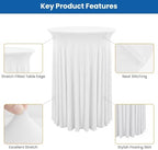 Cocktail Table Covers with Skirts, 4 Pack 32x43 Inch Stretch Fitted Tablecloth, Cocktail Tablecloths for Pub, alternate view