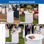 Cocktail Table Covers with Skirts, 4 Pack 32x43 Inch Stretch Fitted Tablecloth, Cocktail Tablecloths for Pub, alternate view