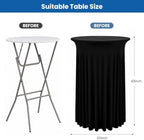 Cocktail Table Covers with Skirts, 4 Pack 32x43 Inch Stretch Fitted Tablecloth, Cocktail Tablecloths for Pub, alternate view