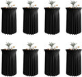 Cocktail Table Covers with Skirts, 8 Pack 32x43 Inch Stretch Fitted Tablecloth, Cocktail Tablecloths for Pub