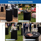 Cocktail Table Covers with Skirts, 8 Pack 32x43 Inch Stretch Fitted Tablecloth, Cocktail Tablecloths for Pub, alternate view