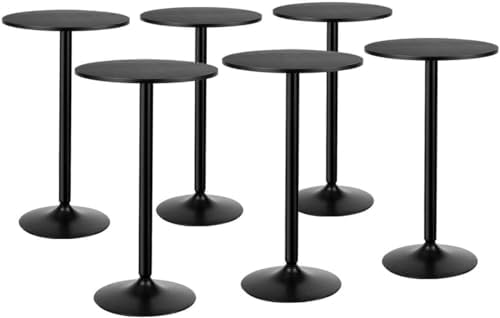 Cocktail Table, Two-in-one Modern Style Standing Circular Bar Table 40"/22" Two Convertible Height Suitable for
