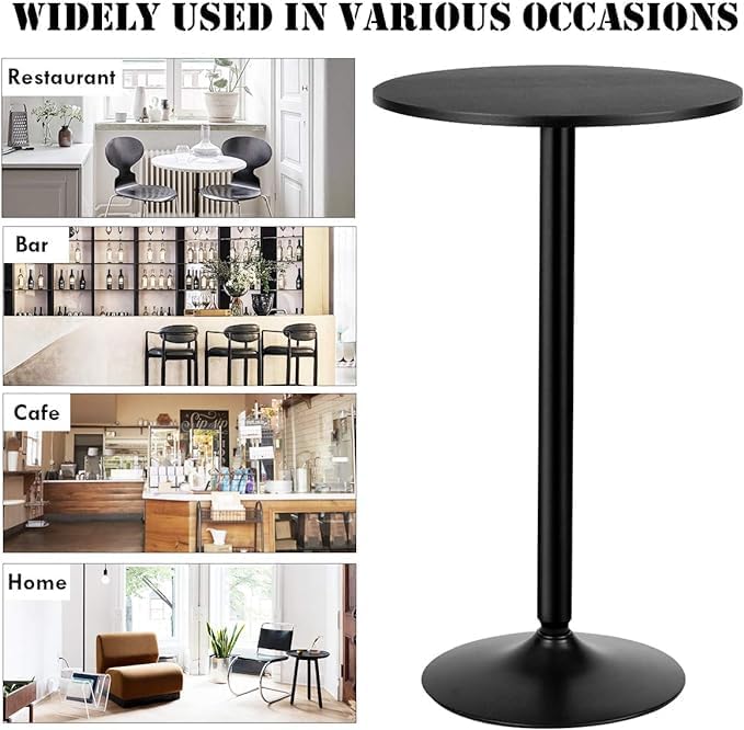 Cocktail Table, Two-in-one Modern Style Standing Circular Bar Table 40"/22" Two Convertible Height Suitable for, alternate