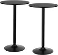 Cocktail Table, Two-in-one Modern Style Standing Circular Bar Table 40"/22" Two Convertible Height Suitable for