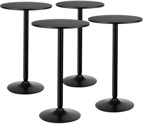 Cocktail Table, Two-in-one Modern Style Standing Circular Bar Table 40"/22" Two Convertible Height Suitable for