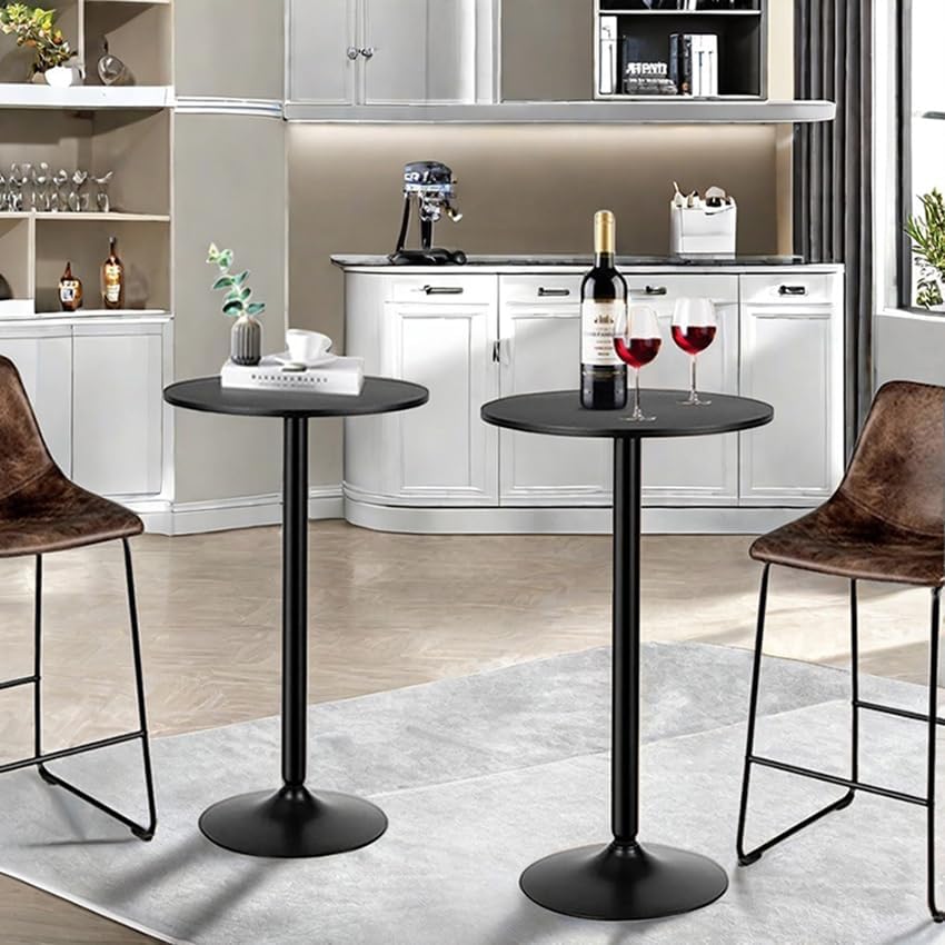 Cocktail Table, Two-in-one Modern Style Standing Circular Bar Table 40"/22" Two Convertible Height Suitable for, alternate