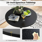 Cocktail Table, Two-in-one Modern Style Standing Circular Bar Table 40"/22" Two Convertible Height Suitable for, alternate