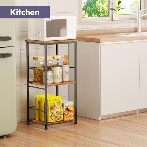 Coffee Bar Cabinet for Home - 3-Tier Sturdy Farmhouse Coffee Stand Station Multi-Purpose Buffet Sideboard, alternate view 5