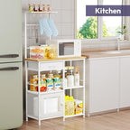 Coffee Bar with Hanging Rack - Farmhouse Coffee Stand Station Multi-Purpose Buffet Sideboard Cabinet with, alternate view 5