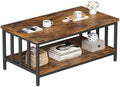 Coffee Table for Living Room, Farmhouse Living Room Table with Slatted Sides Frame for Home Office, Apartment