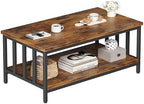 Coffee Table for Living Room, Farmhouse Living Room Table with Slatted Sides Frame for Home Office, Apartment