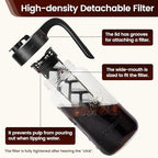 Cold Brew Coffee Maker Glass, 64 oz Mason Jar Pitcher in Black, alternate view 4