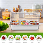 Cold Food Buffet Server 6 Pan Serving Display Tray Condiment Station, alternate view 2